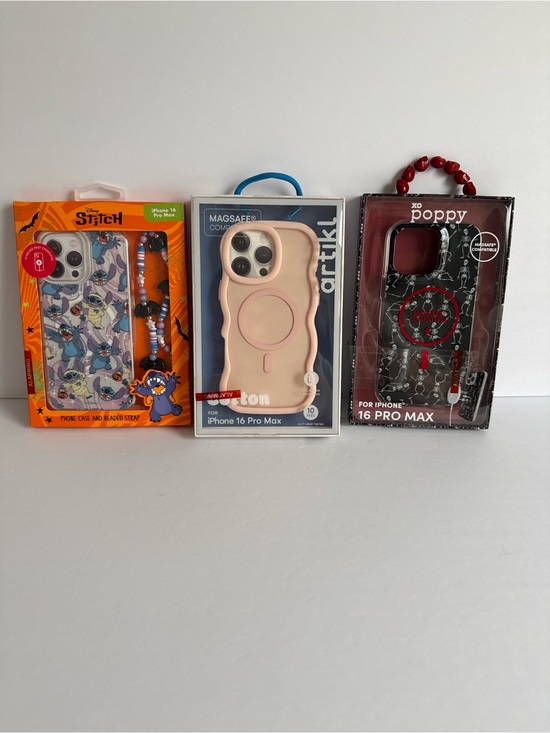 Xo Poppy Other - Bundle of 3 iPhone 16 Pro Max Cases – Stitch, Artikl & XO Poppy